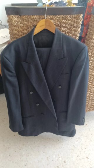 Traje Chaqueta Hombre Talla 50 raya Diplomática