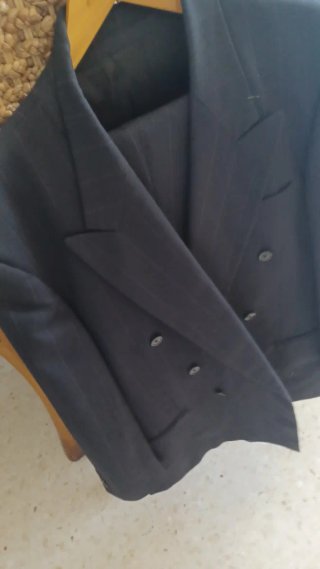 Traje Chaqueta Hombre Talla 50 raya Diplomática