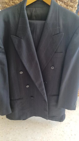 Traje Chaqueta Hombre Talla 50 raya Diplomática