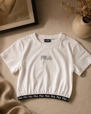 Camiseta Fila Blanca Crop Top