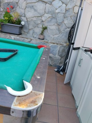 Mesa de billar verde