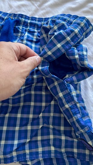 Bañador Adidas Cuadros Azul Talla XL