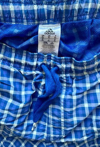 Bañador Adidas Cuadros Azul Talla XL