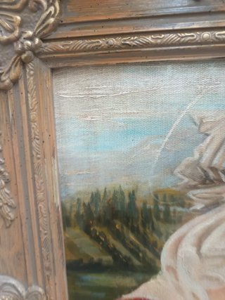 Dipinto Madonna con Cornice Antica Lavorata