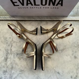 Sandali Evaluna in vera pelle/cuoio numero 38
