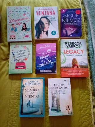 Lote de ocho libros de lectura en español