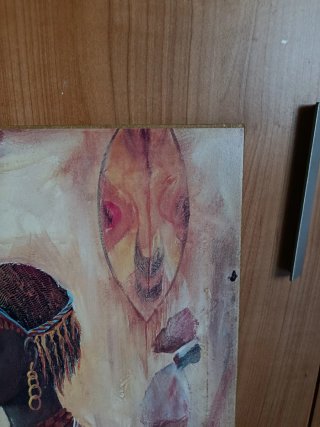Lote 2 cuadros arte africano