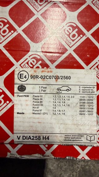 DISCOS DE FRENO DELANTEROS FORD/MAZDA