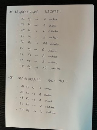 Mancuernas Profesionales (Pares Sueltos)