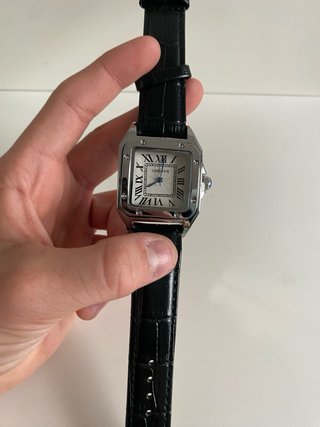 Reloj Elegante Correa Cuero Negra