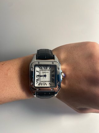 Reloj Elegante Correa Cuero Negra