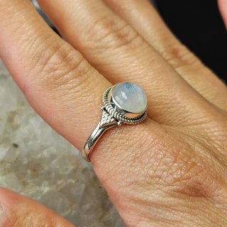 Anillo Plata 925 Piedra Luna