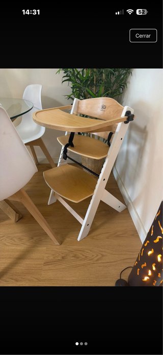 Trona evolutiva madera y blanca
