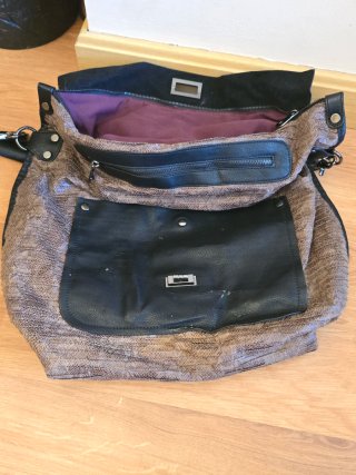 Bolso piel sintética estampado serpiente