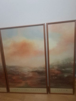 Tríptico de cuadros Field, Ernestine Tahedl, Strea