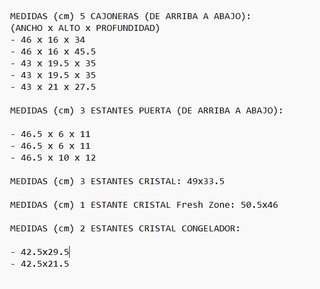 Bandejas, cajones, estantes y baldas Nevera Sharp