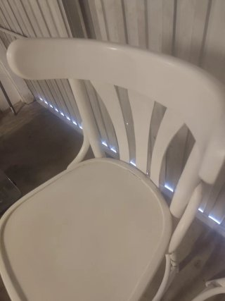 Taburetes Thonet Blancos Madera