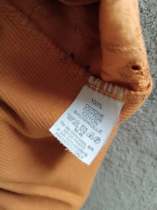 Top senza spalline color ruggine