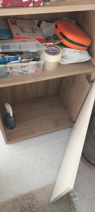 Mueble Almacenaje Blanco y Madera