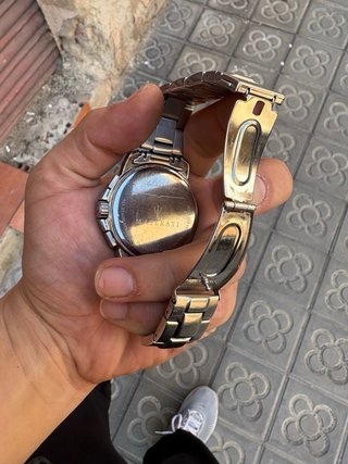 Reloj Maserati Cronógrafo Negro y Plateado
