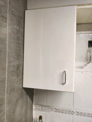 Muebles de cocina metálicos blancos, 3 módulos