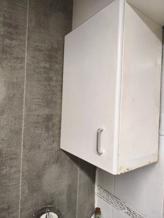 Muebles de cocina metálicos blancos, 3 módulos