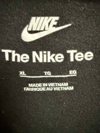 Camiseta Nike Estampada Negra Talla XL