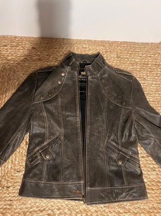 Chaqueta Piel Mujer NYC Gris