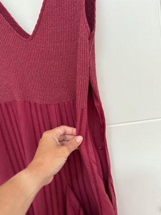 Vestido largo Zara rosa volantes Talla M