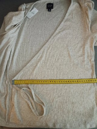 Camiseta cruzada Gap beige jaspeado