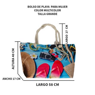 Bolso Playa Grande Bolsa Multicolor + Monedero