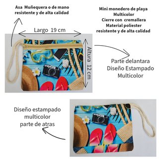 Bolso Playa Grande Bolsa Multicolor + Monedero