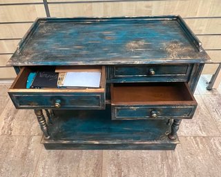 Recibidor antiguo transformado madera.