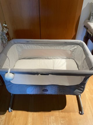 Cuna colecho bebé gris