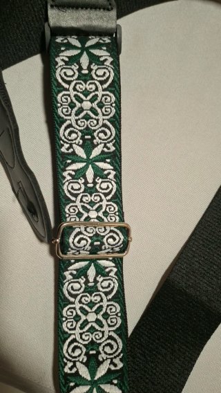 Correa de guitarra verde