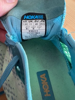 Zapatillas Hoka Mach X running verde/azul