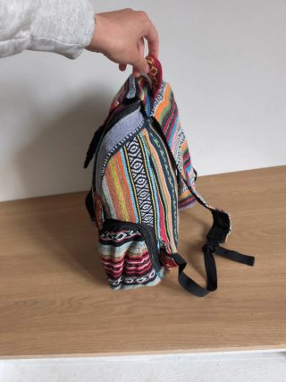 Mochila étnica patchwork multicolor