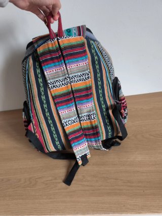 Mochila étnica patchwork multicolor