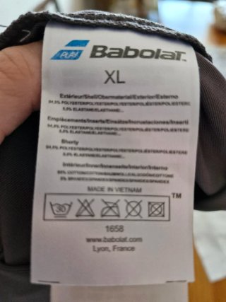 Falda pantalón Babolat tennis/pádel gris y blanco