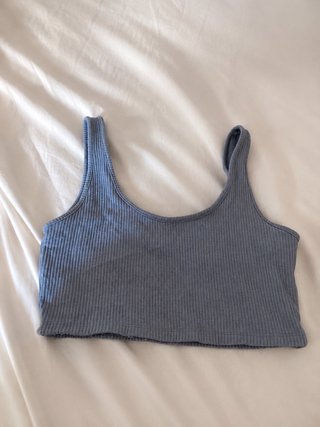 Top Pull&Bear azul acanalado