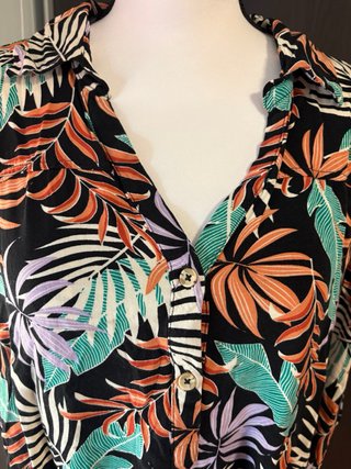Vestido Camisero Estampado Encuentro Talla 48