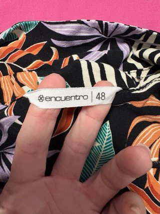 Vestido Camisero Estampado Encuentro Talla 48