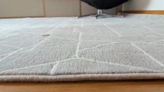 Alfombra geométrica gris y blanca 200x290