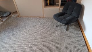 Alfombra gris oscuro estilo tatami 200x290