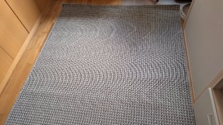 Alfombra gris oscuro estilo tatami 200x290