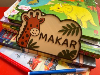 Placa personalizada para puerta infantil