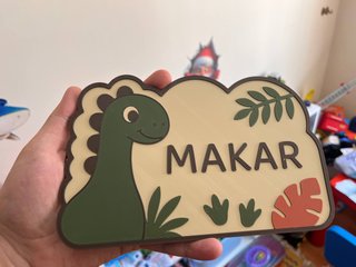 Placa personalizada para puerta infantil