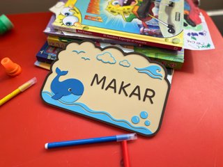 Placa personalizada para puerta infantil