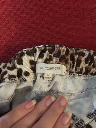 Minigonna jeans No Comment leopardata