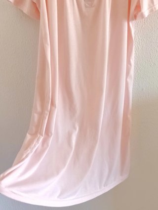 Camisón rosa pastel bordado manga corta talla 3XL